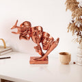 Uc Yuz Modern Polyester Heykel - Bakir