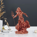 Poseidon Mitolojik Polyester Heykel - Bakir