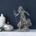 Poseidon Mitolojik Polyester Heykel - Gumus