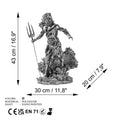 Poseidon Mitolojik Polyester Heykel - Gumus