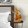 Poseidon Mitolojik Polyester Heykel - Altin