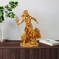 Poseidon Mitolojik Polyester Heykel - Altin