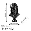 Herakles Aslan Baslikli Polyester Bust - Siyah