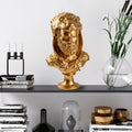 Herakles Aslan Baslikli Polyester Bust - Altin