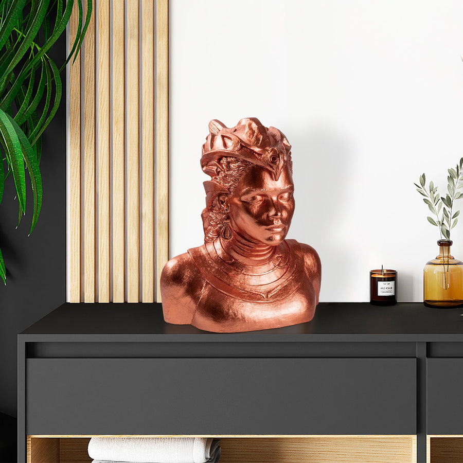Tribal Kral Taci Polyester Bust - Bakir