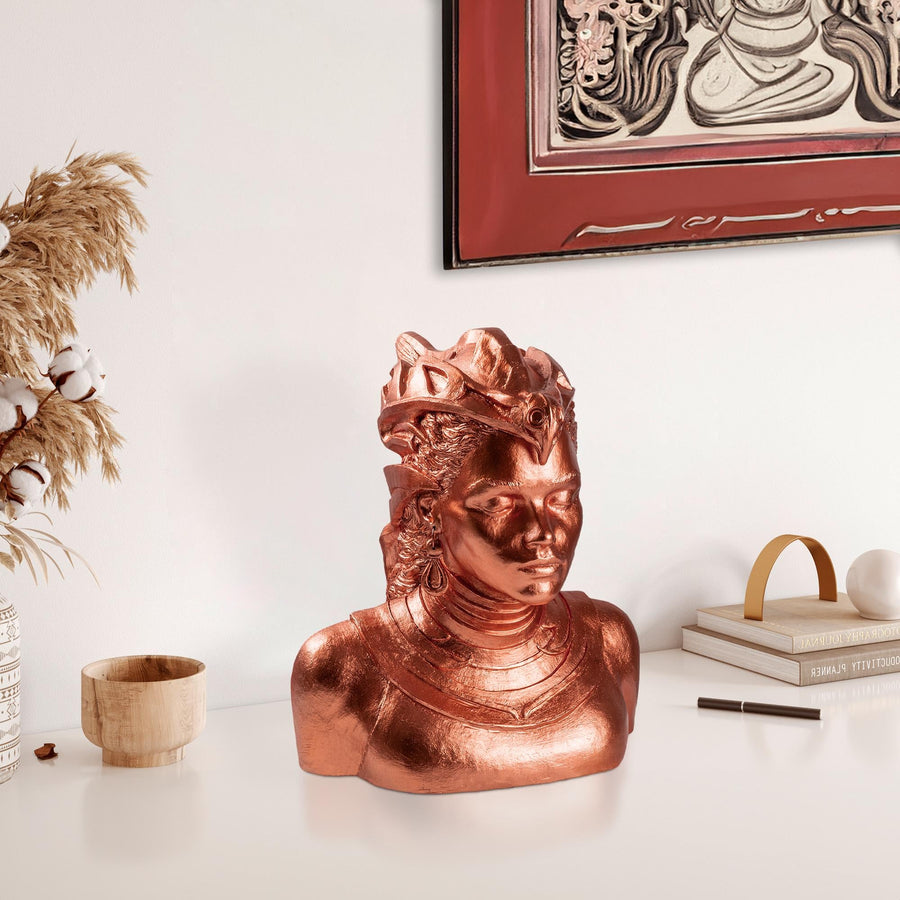 Tribal Kral Taci Polyester Bust - Bakir