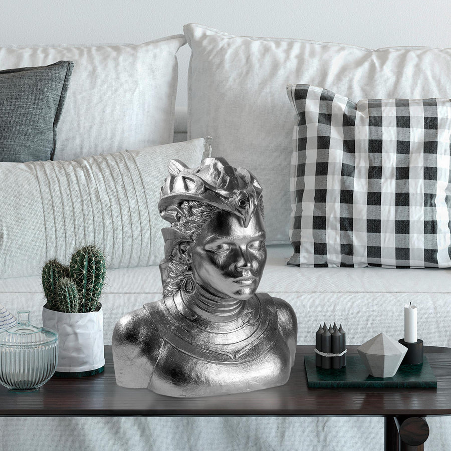 Tribal Kral Taci Polyester Bust - Gumus