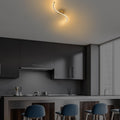 Altın Dalgalı LED Avize - Altin