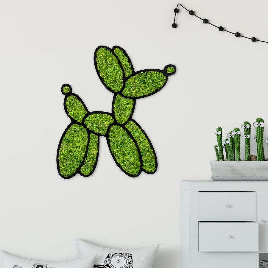 Balon Kopek Yosun Metal Duvar Panosu - Yesil