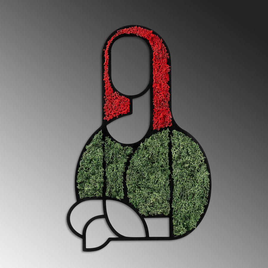 Mona Lisa Yosun Metal Duvar Panosu - Yesil