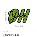 OH Yazili Yosun Metal Duvar Panosu - Yesil