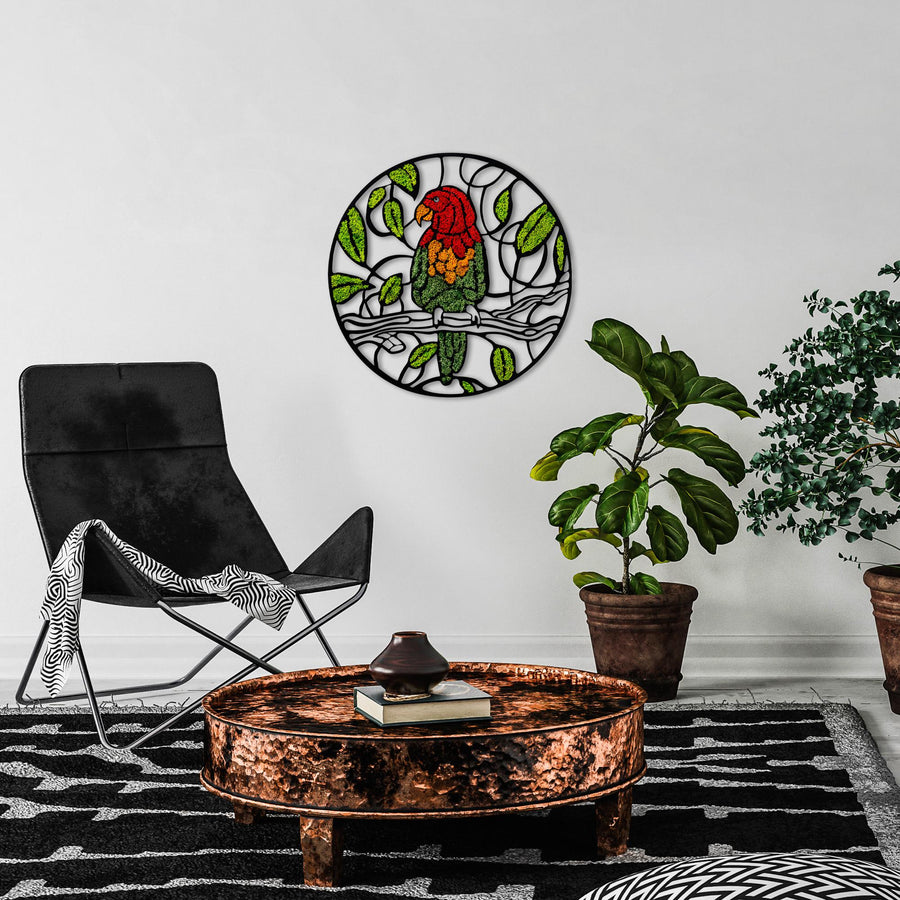 Papagan Yosun Metal Duvar Panosu - Yesil