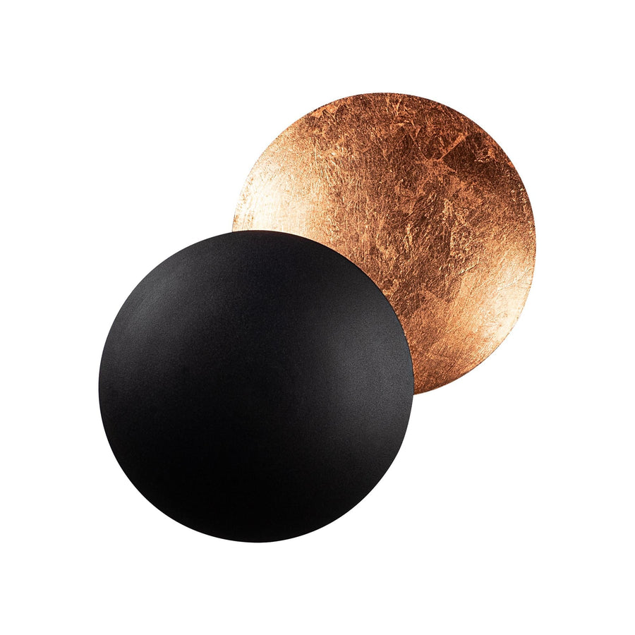 Oval Varak Modern Aplik - Siyah