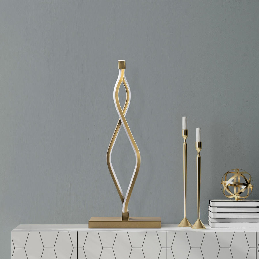 Spiral Metal Masa Lambası - Altin